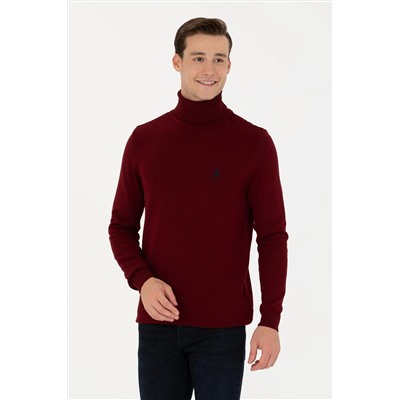 Erkek Bordo Basic Kazak