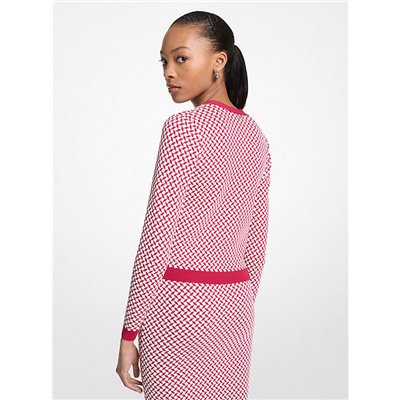Michael Kors Outlet Tile Jacquard Cardigan