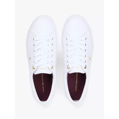 Metallic Accent Court Sneaker