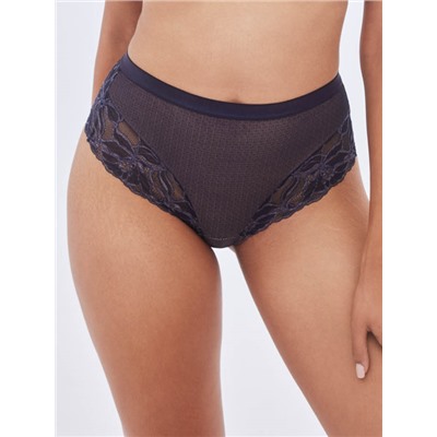 Трусы Glow стринги с завышенной талией (синий) Alles