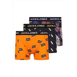 Jack & Jones 3'lü Desenli Boxer Paketi