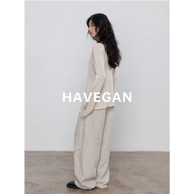 Лёгкий полупрозрачный лонгслив из смесового льна  (4 цвета)