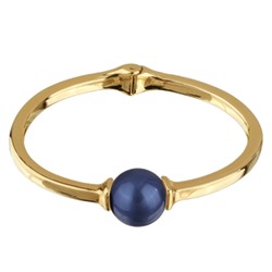 Браслет (Майорка черничная 16мм; покрытие золото), Есть комплект