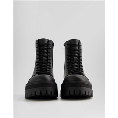 Men's track sole lace-up ankle boots