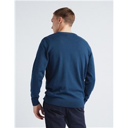 Knitted Jumper, Men, Dark Blue