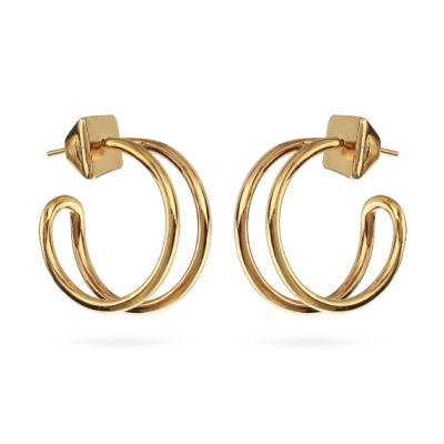 Серьги Лабиринт (покрытие золото), Есть комплект