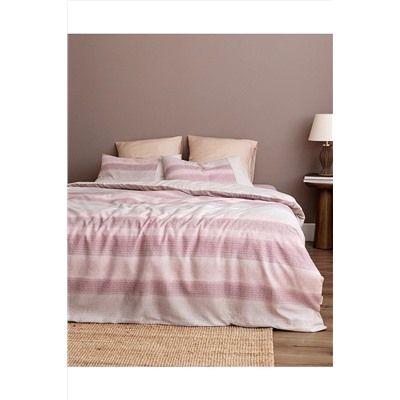 Madame Coco Candide Çift Kişilik Crep Baskılı Nevresim Takımı - Pudra 1KNTTC0630-8682116778473