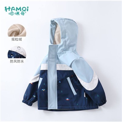 Плюшевая куртка для мальчиков осень и зима