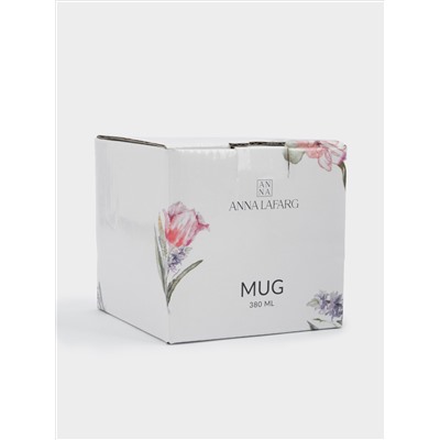 Кружка, 380 мл, фарфор F, белая, с золотистым кантом, Колокольчики, Giardino