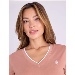 DOUBLE BAND V-NECK T-SHIRT