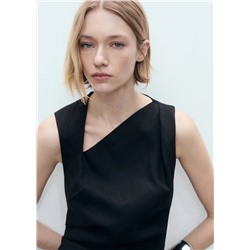 Vestido lino asimétrico