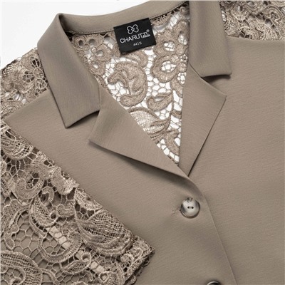 Рубашка комбинированная с кружевом, Стильное дежавю