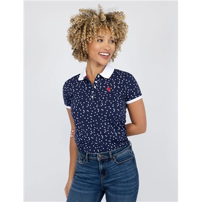 STAR PRINT POLO SHIRT