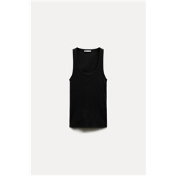 FEW ITEMS LEFT RIBBED COTTON TANK TOP