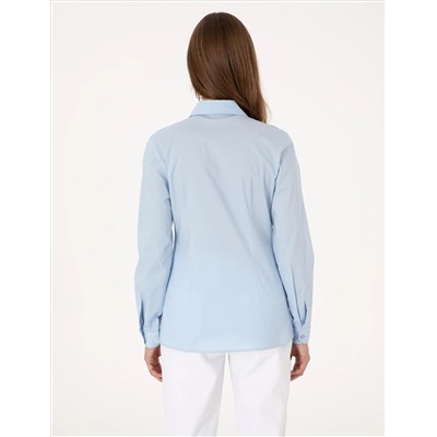 Açık Mavi Slim Fit Uzun Kollu Gömlek