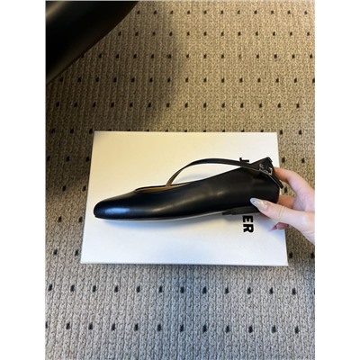 Балетки на плоской подошве с круглым носком и квадратной пряжкой  (3 цвета)  Джил санде*р