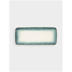 Блюдо, 36x16 см, прямоугольное, голубое, Nuances