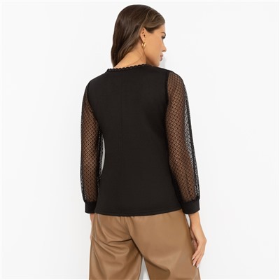 Блуза комбинированная, Попала в сказку (black)