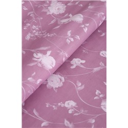 Простыня на резинке поплин Пиония-компаньон