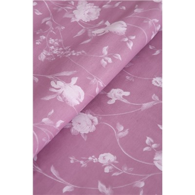 Простыня на резинке поплин Пиония-компаньон