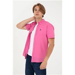 Erkek Pembe Kısa Kollu Gömlek