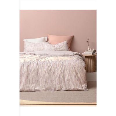 Madame Coco Bartlett King Size Lastikli Ranforce Baskılı Nevresim Takımı - Pudra NT0000000189