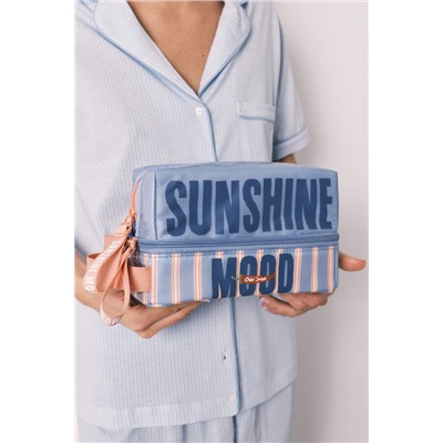 Neceser mediano impermeable estampado rayas