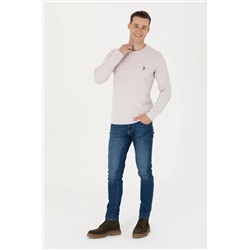 Erkek Taş Melanj Basic Kazak