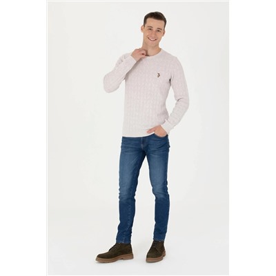 Erkek Taş Melanj Basic Kazak