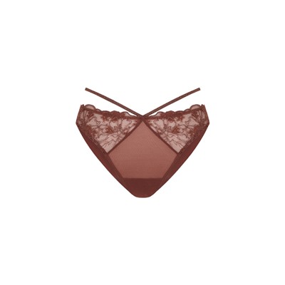 Braga brasileña encaje lurex marrón