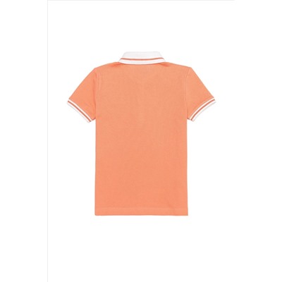 Kız Çocuk Somon Polo Yaka Tişört