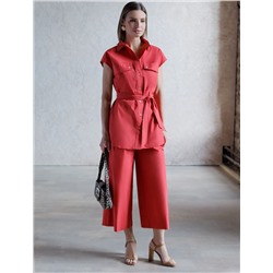 Кюлоты А-силуэта из легкого хлопкового поплина