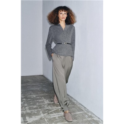 LEATHER LACE-UP FLAT SHOES