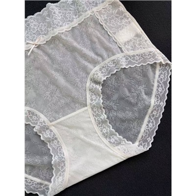 Женское нижнее бельё.  Набор супер тонких трусов из прозрачного кружева ЛА ПЕРЛ*А