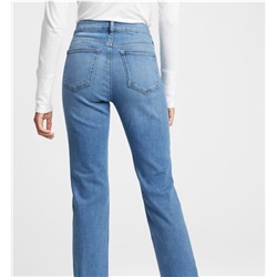 Mid Rise Classic Straight Jeans