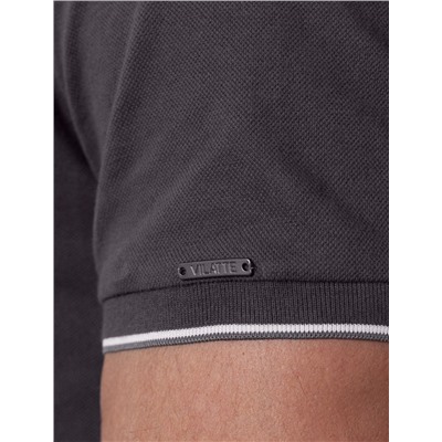 Футболка с V-вырезом из премиального хлопка с эластаном