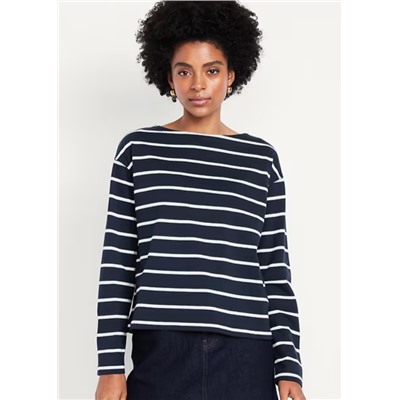 Long-Sleeve Mariner Loose T-Shirt
