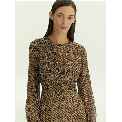 Платье с абстрактым принтом, PL1751/swoosh