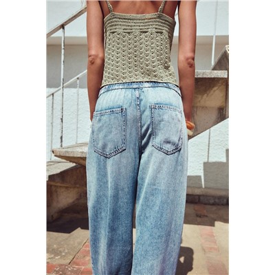 JEANS TRF RELAXED PIJAMERO TIRO MEDIO