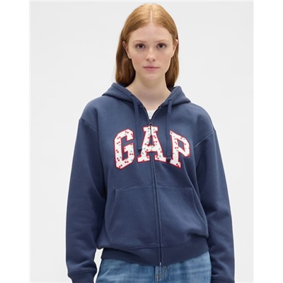 Relaxed Gap Logo Zip Hoodie