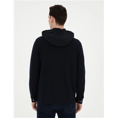 Siyah Regular Fit Örme Hırka
