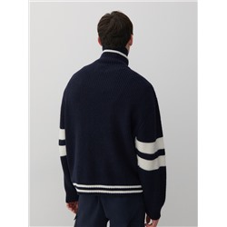 Свитер унисекс с высоким воротником из смесовой шерсти