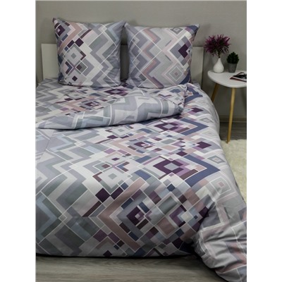 КПБ 1,5 сп бязь 120гр/м2 Текстильная коллекция стильные ромбы 1