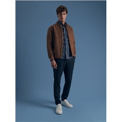 Jacke aus Wildlederimitat