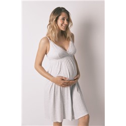 Camisón "maternity" tirantes gris