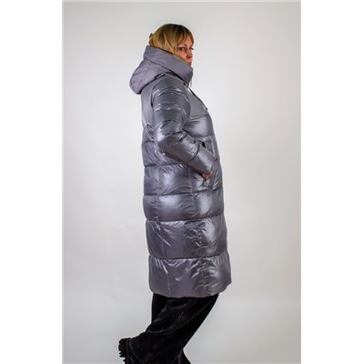 Зимняя удлиненная куртка с капюшоном арт. 221