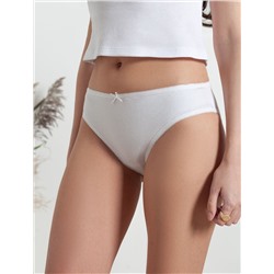 Трусы слипы со средней посадкой из фактурного трикотажа в рубчик