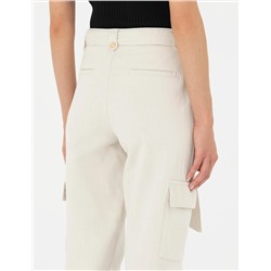 Krem Jogger Fit Kanvas Pantolon