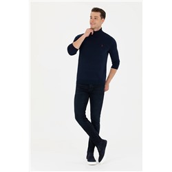 Erkek Lacivert Basic Kazak