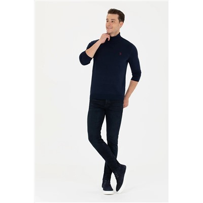 Erkek Lacivert Basic Kazak